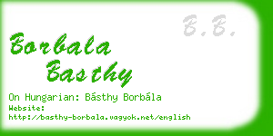 borbala basthy business card
