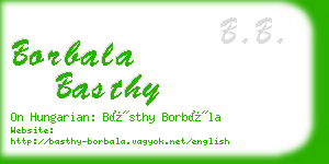 borbala basthy business card